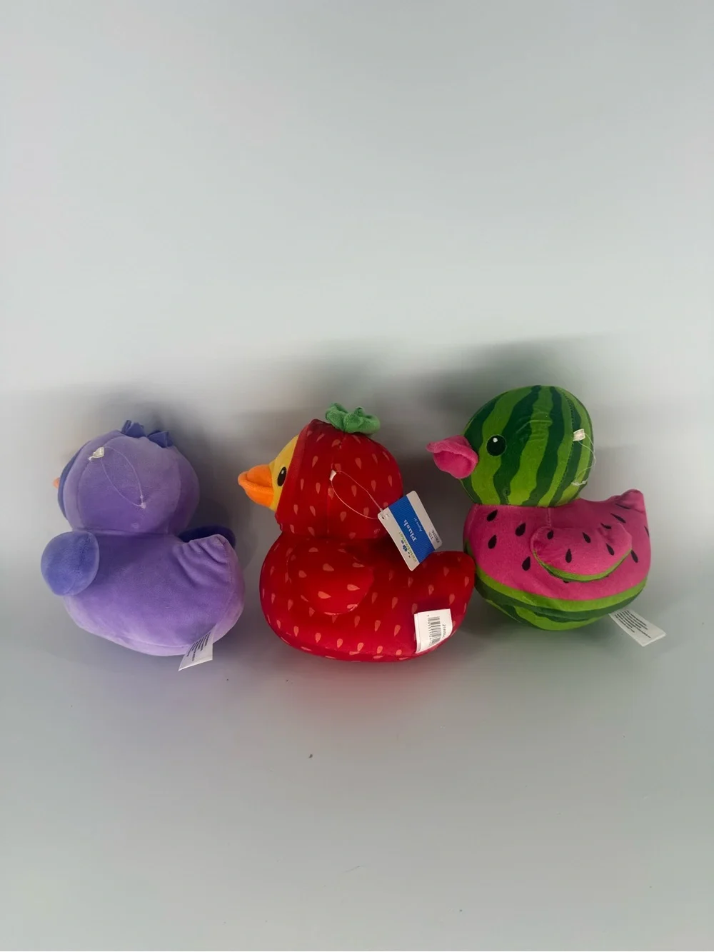 Way To Celebrate Strawberry Watermelon Blueberry Duck Plush Lot Summer Quackers